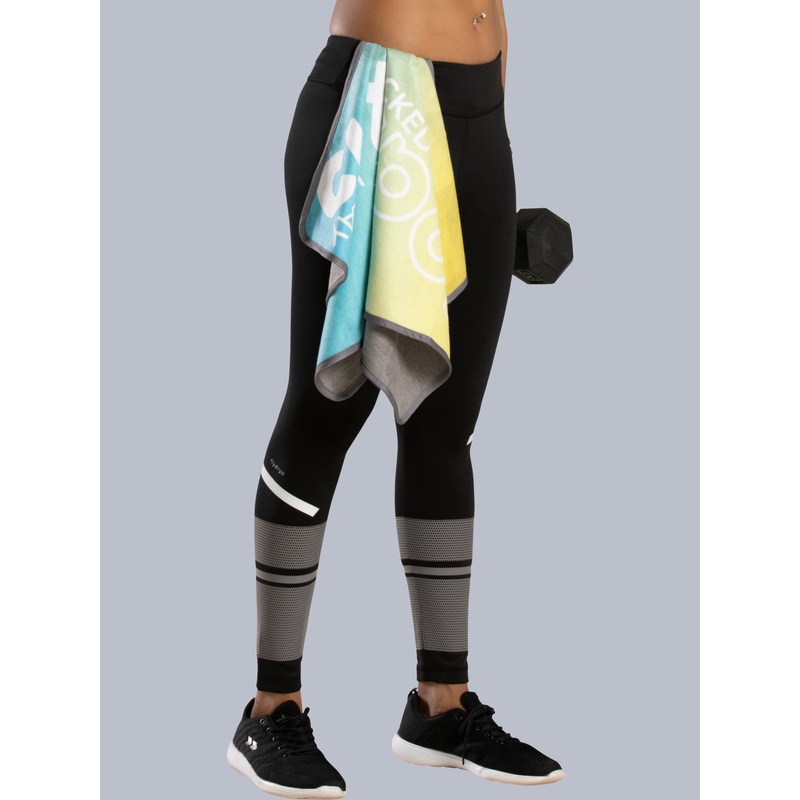 “Packed With Guts” Green-blue Gym Towel